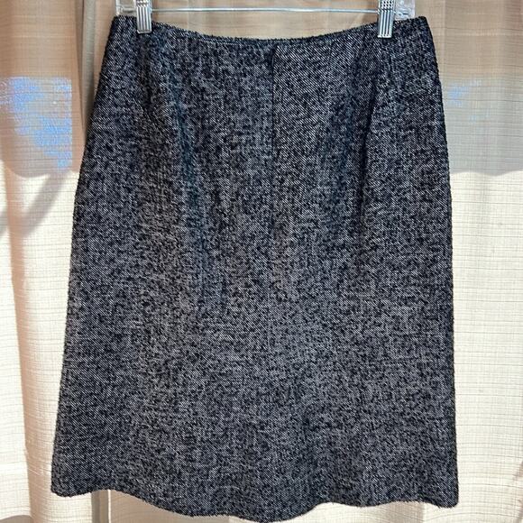 Ann Taylor skirt women 10 midi wool Dark Academia Office Witchy Whimsy Gothcore - Picture 2 of 13